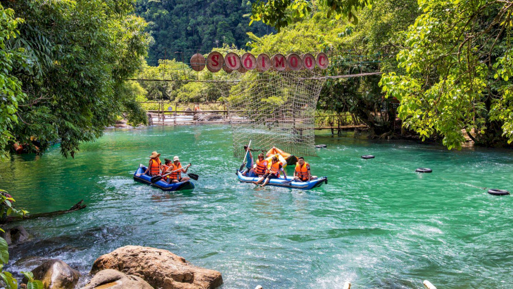 Paddling through crystal-clear waters offers a quiet moment to connect with nature and enjoy the intriguing moment